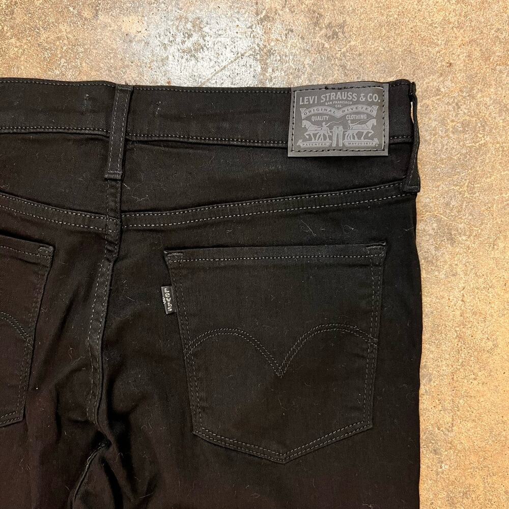 Levi's 312 Womens Shaping Slim Jeans Size 30 Black Denim Cotton Straight Leg